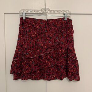 Sezane Carolina skirt in Bordeaux, size 38 FR/6 US